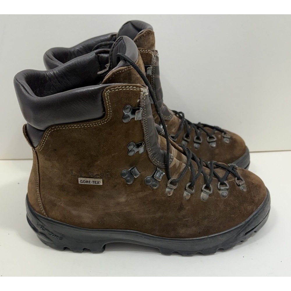 LL Bean Gore-Tex Leather Waterproof Hiking Boots Men's Size 10 VINTAGE